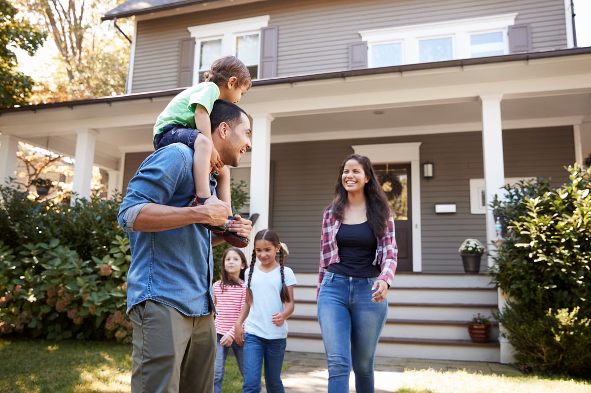 Family at their home